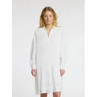 Selected Slfdahlia Ls Short Broderi Dress B - White - 42