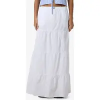 Noisy May Nmfreja Popeline Maxi Skirt Wvn - White - M