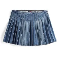 Tommy Hilfiger Tommy Girl Pleated Denim Skirt - White - XS