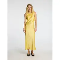Selected Slfselene Sl Cowl Back Midi Dress B - Yellow - 40