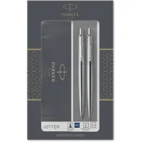 Parker 2093256, Kuulakärkikynä, Mekaaninen kynä, Hopea, Ruostumaton teräs, Pyöreä, Keskikokoinen