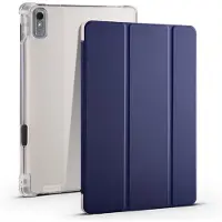 SKALO Lenovo Tab P11 Gen 2 Trifold Suojakotelo läpinäkyvällä taustapaperilla - Tummansininen