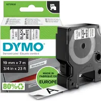 Dymo Merkkausnauha D1 19mm, musta valkoisella pohjalla