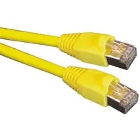Black Box GIGATRUE CAT6A 550-MHZ STRANDED ETHERNET PATCH CABLE - SHIELDED (S/FTP), LSZH, SNAGLESS BOOT, YELLOW, 10-M (32.8-FT.) (CAT6A-YEL-10M)
