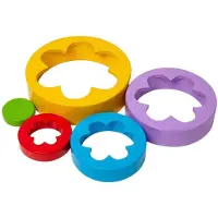 Bigjigs Wooden Flower Tower 5pcs.