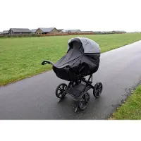 BabyDan Sadesuoja Lastenvaunut - 100 cm - Musta M. Refleksi - - OneSize - Sadesuojat