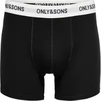Only & Sons Onsfitz Solid Boxer 3Pack Noos - Black - L