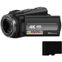 INF Videokamera 4K/48MP/16x Zoom/IR-pimeänäkö/kaukosäädin/32GB kortti
