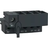 Schneider Electric Spoletilslutningsblok for grundmodul uden klemmer, 1NO + 1NC til LUB120/320. Skrueklemme, TeSys-moottorin käynnistysmalliin U
