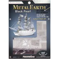 Eureka Metal Earth Pirate Ship Black Pearl Silver Edition
