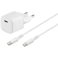 Sandstrom 30W GaN laturi USB-C kaapelilla (1 m)