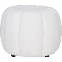 Ebuy24 Paisley-puffi Ø48cm valkoinen hiekka.