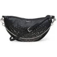 Pepe Jeans for woman. PL031607 Nadine shiny black bag (OSFA), Casual, Polyurethane