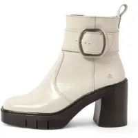 Art for woman. 1197911ZZ003_020 1979 beige leather ankle boots (42), 8 to 10 cm, Zip, Casual