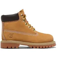 Timberland unisex for kids. TB1128097131 Leather boots Premium 6 terproof Boot yellow (25.5), Flat, Laces, Casual, children's fashion