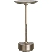 House Nordic Fina - Table Lamp, Silver, Rechargeable, 13X13X28,5 Cm - Silver - 28.5X13X13CM