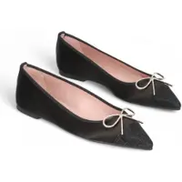 Pretty ballerinas for woman. 51629 Ella shoes black (39), Leather, Flat, 1 to 3 cm, None, Casual