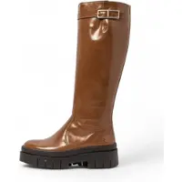Art for woman. 119591132003_023 Brown leather boots 1959 (40), Flat, Zip, Casual