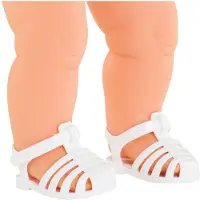 Corolle White Sandals Baby Doll -asutarvike - Mon Grand Poupon Vaatteet ja asusteet sopivat 14 tuuman nukkeihin 3-vuotiaille ja sitä vanhemmille laps