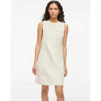 Vila Viprisilla O-Neck S/L Short Dress - Cream - 38
