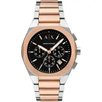 Armani Exchange Analoginen kello 'AX4180' roseekulta / musta / hopea / valkoinen