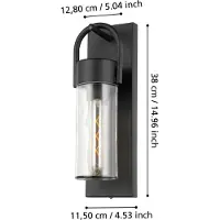 Eglo CARRARO outdoor wall lamp black