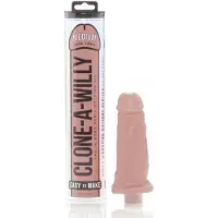 Clone-a-Willy - penismuottisetti vibraattorilla - tumma luonnollinen