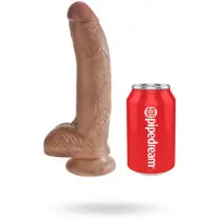 King Cock - dildo tekokiveksillä 23 cm - ruskea