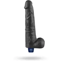 Lovetoy Rechargeable Vibrating Dildo Black 27,2 cm