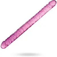 Vuxen 44.5cm Realistic Double Dildo - Purple