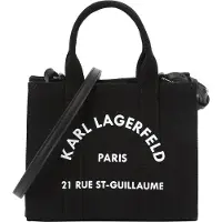 Karl Lagerfeld Käsilaukku 'Rue St-Guillaume' musta / valkoinen