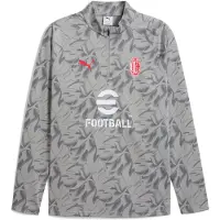 Puma Ac Milan Pre Match 1/4 Vetoketju - Harmaa/valkoinen, koko X-Large