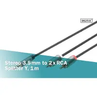 Digitus DB-510330-010-S, 2 x RCA, Uros, 2 x RCA, Uros, 1 m, Musta