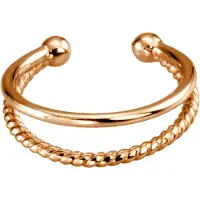 Lykken Trend ear cuff korvakoru punakullattu teräs
