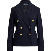 Ralph Lauren for woman. 211952571003 Cropped blazer navy double breasted (38), Casual, Wool, Classic