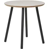 Ebuy24 Aalst lisäpöytä Ø40cm travertiini beige -koristeella.