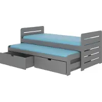ADRK Furniture Lasten sänky Tomi, 80x180 cm, harmaa