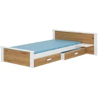 ADRK Furniture Aldex Shelf -lastensänky hyllyllä, 208 x 106 x 72 cm