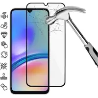 Mtp Products Samsung Galaxy A05s Koko Peittävä Panssarilasi - 9H - Musta Reuna