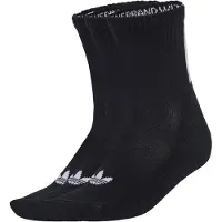 Adidas Sukat 'Quarter 3 Back Stripes 3 Pairs' harmaa / musta