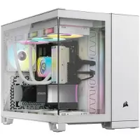 Corsair iCUE LINK 2500X -micro-ATX-kotelo ikkunalla ja RGB-valaistuksella, valkoinen