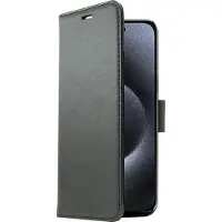 Screenor Smart, iPhone 15 Pro -lompakkokotelo, Musta