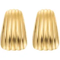 By Jolima Rimini Earring Large Gold - Gold - ONE SIZE