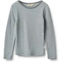 Wheat Alfie Pitkähihainen Paita Merinovilla, Navy Stripe, 110