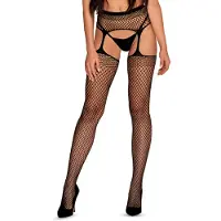 Obsessive S815 Garter Stockings - Black