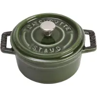 Staub La Cocotte pyöreä pata valurauta 0,25 L Basilikanvihreä