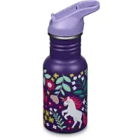 Klean Kanteen Kid Classic Narrow Flip vesipullo 355 ml, leaping unicorns