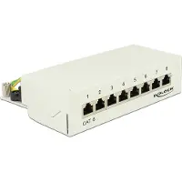 DeLOCK 87680, RJ-45, LSA, Seinäkiinnitys, Harmaa, Metalli, 160,3 mm, 44,2 mm