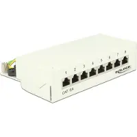 DeLOCK 87678, RJ-45, Seinäkiinnitys, Valkoinen, Metalli, 160,3 mm, 44,2 mm