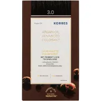Korres Argan Oil kestohiusväri sisältää arganöljyä sävy 3.0 Dark Brown 50 ml